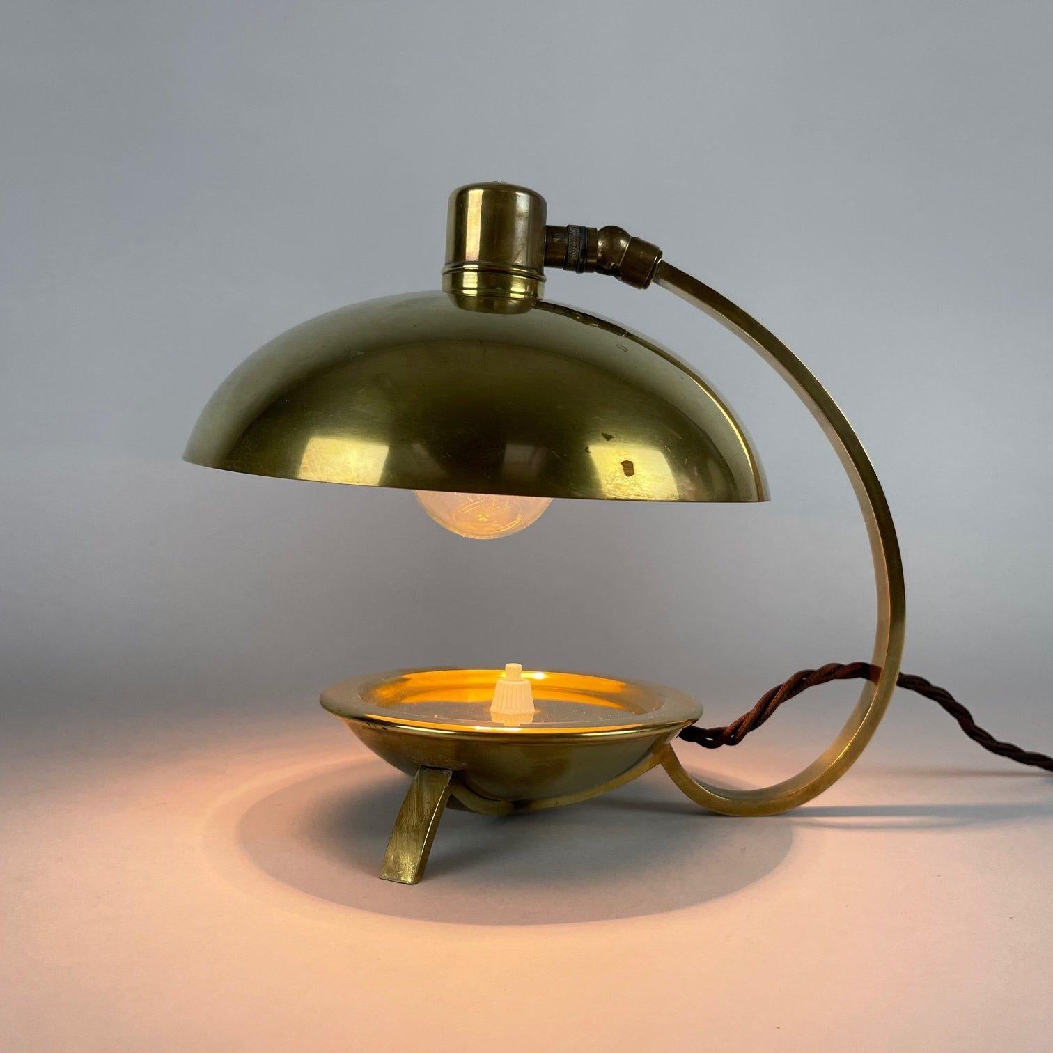 Art Deco Brass Table Lamp, 1930's 1