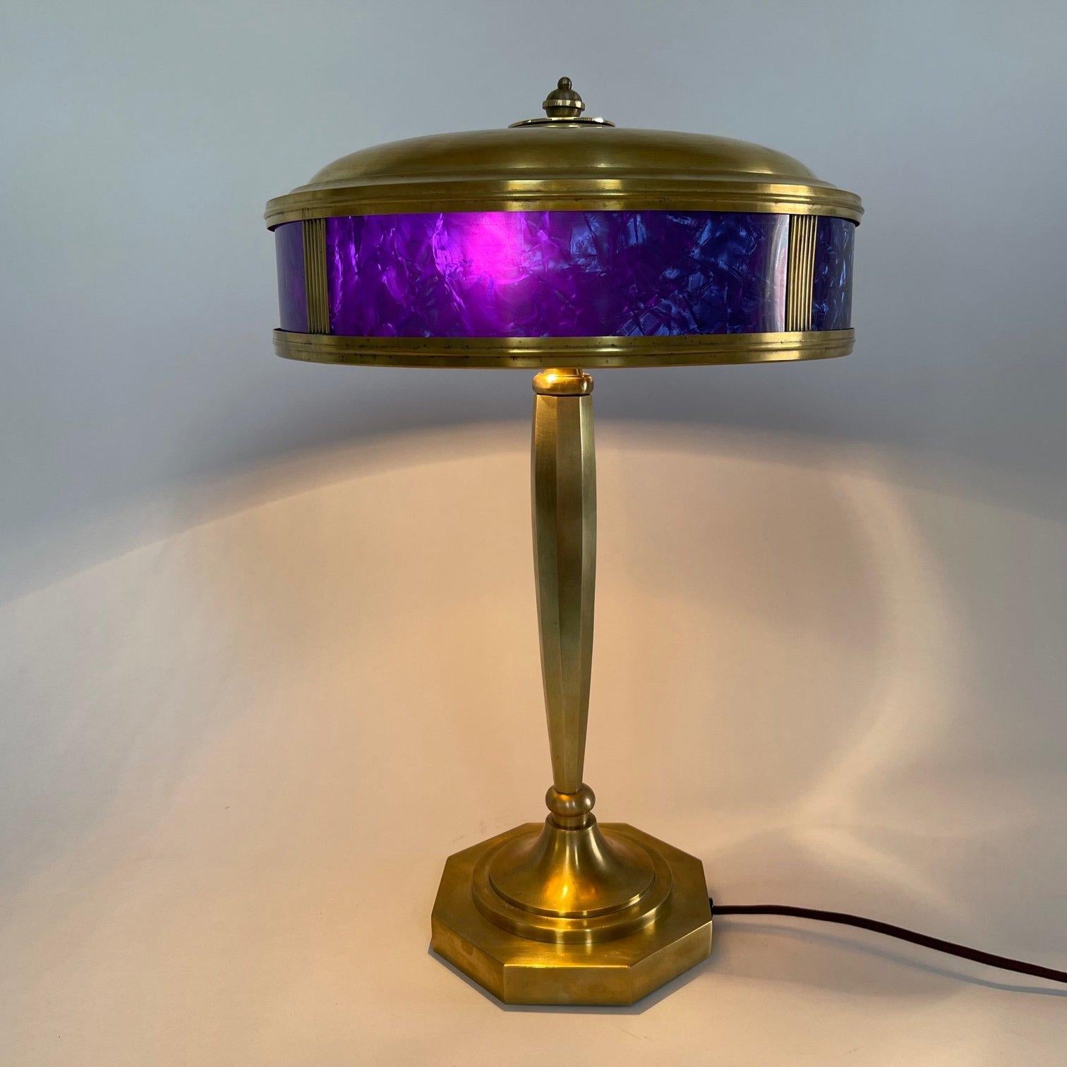 Art Deco Brass Table Lamp, 1930's For Sale 2