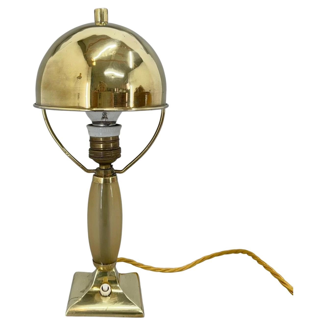 Art Deco Brass Table Lamp, 1930's  For Sale