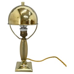 Antique Art Deco Brass Table Lamp, 1930's 