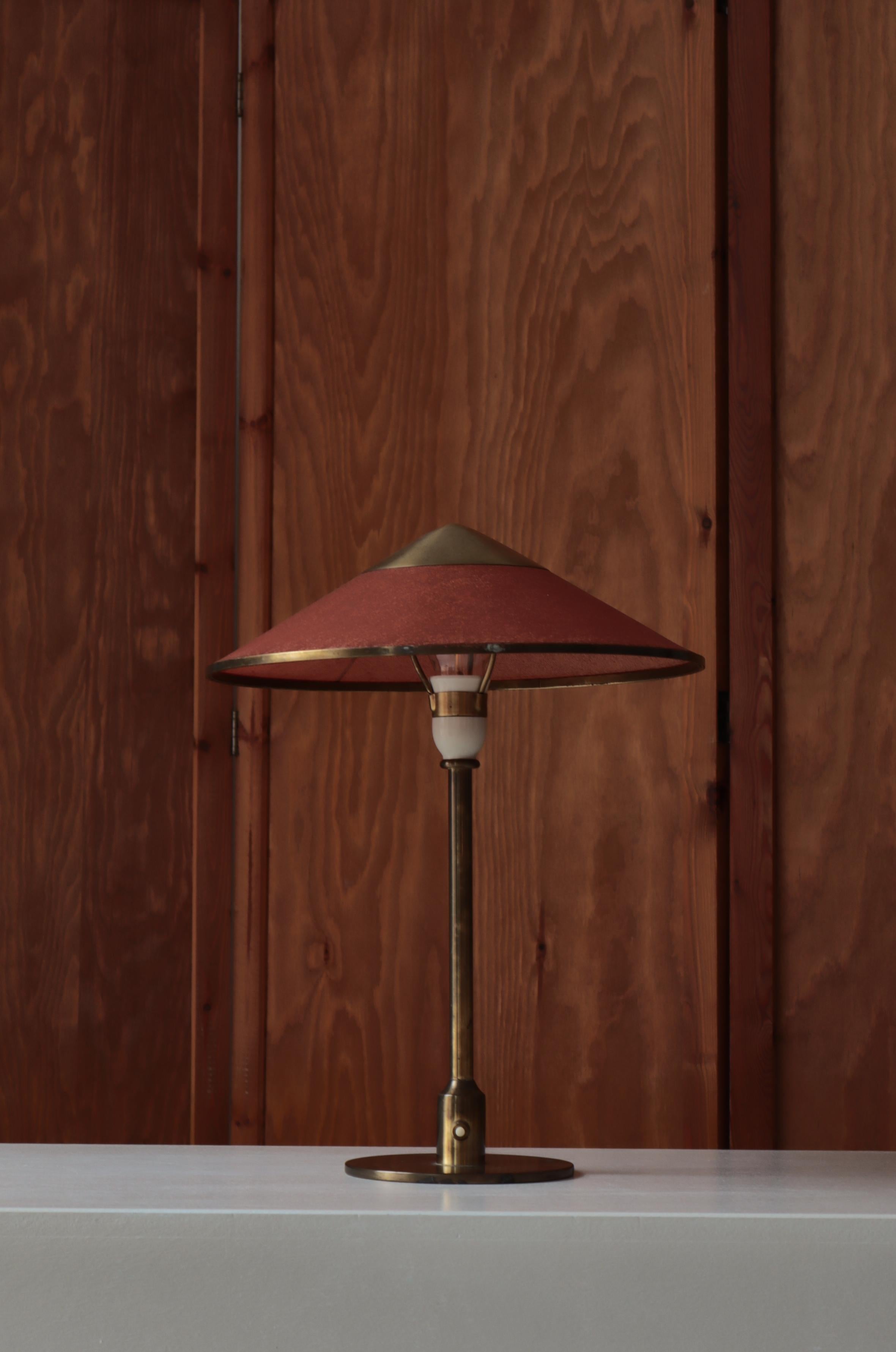 Art Deco Brass Table Lamp by Niels Thykier for Fog & Mørup, 1930s For Sale 6