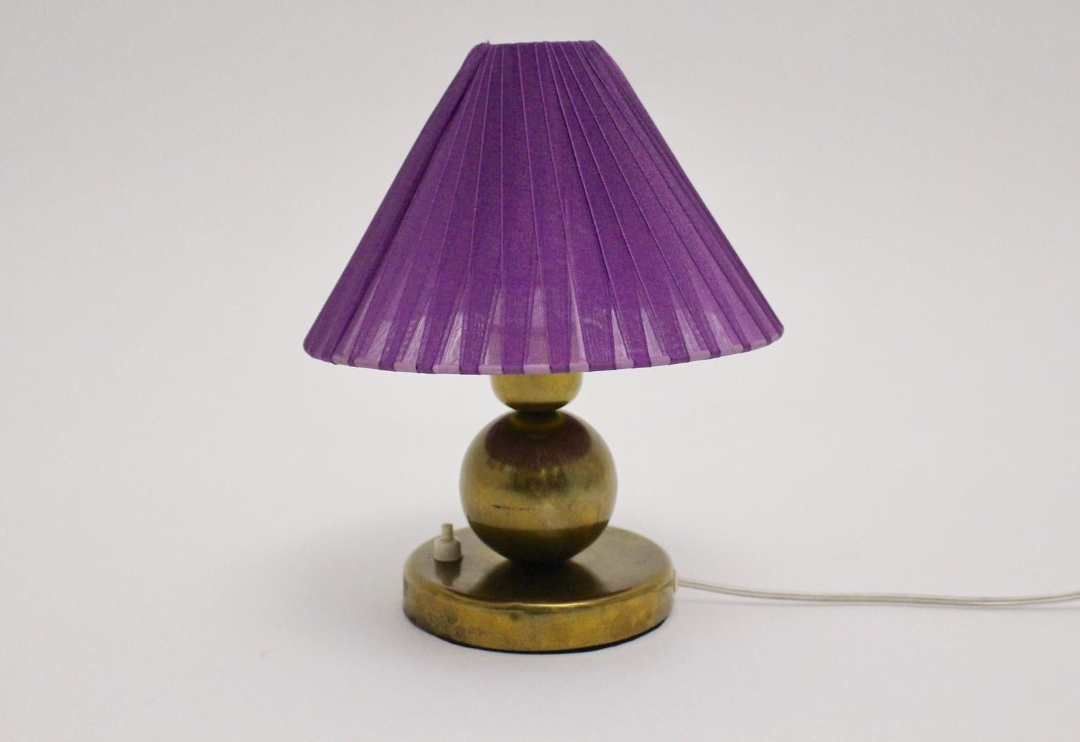 Art Deco Brass Table Lamp in the Style of Jacques Adnet, 1930s, France 5