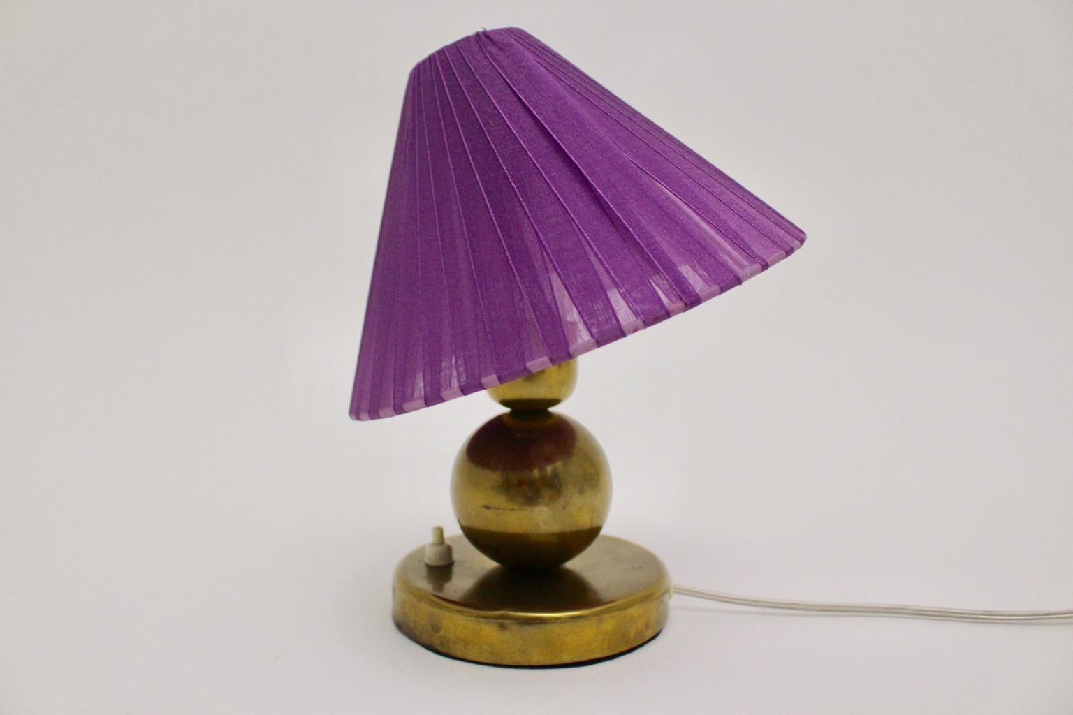 Art Deco Brass Table Lamp in the Style of Jacques Adnet, 1930s, France 1