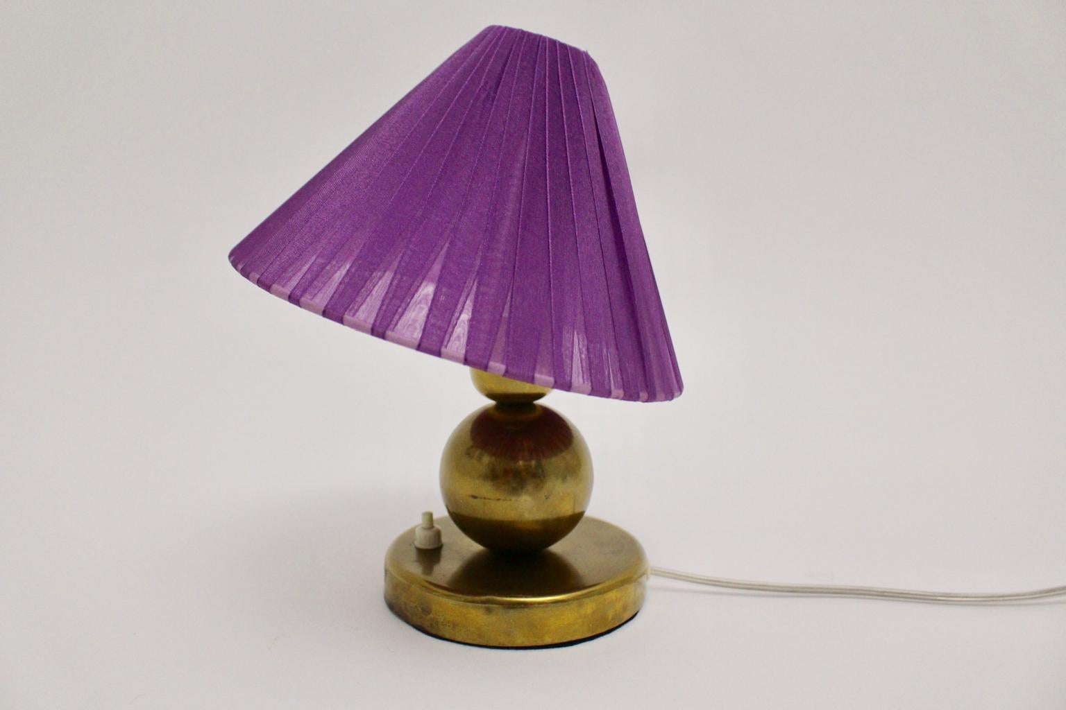 Art Deco Brass Table Lamp in the Style of Jacques Adnet, 1930s, France 2