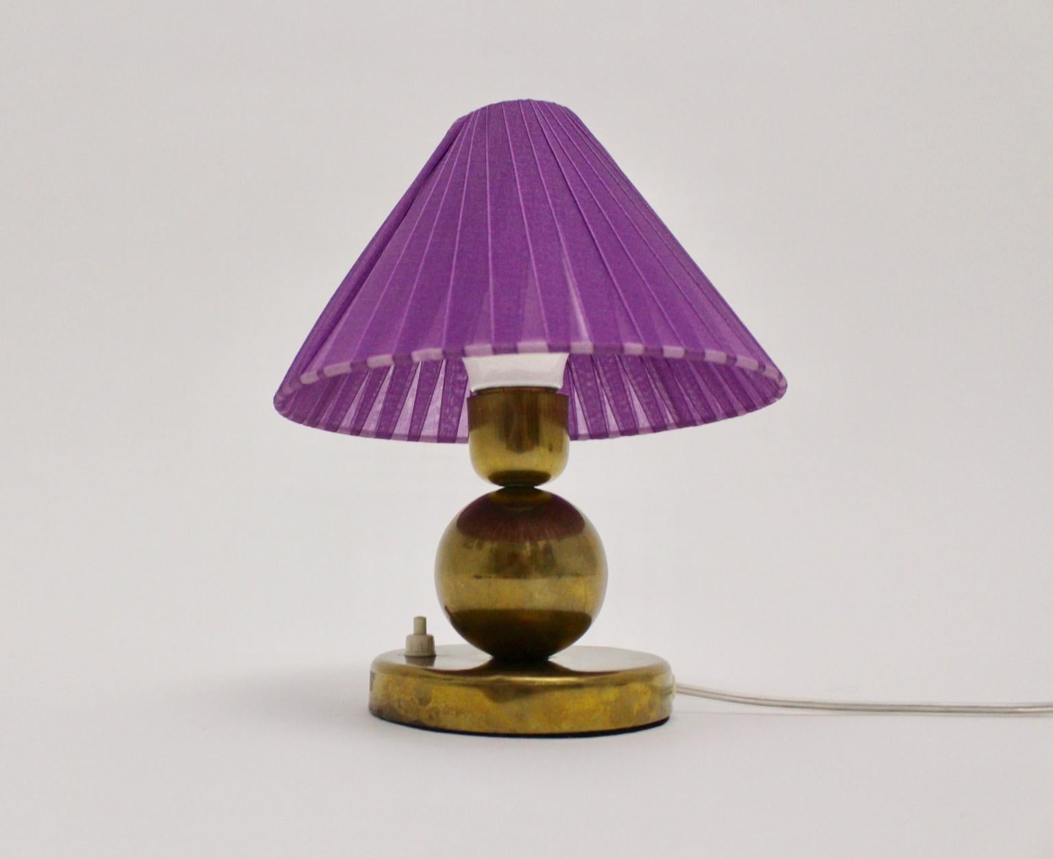 Art Deco Brass Table Lamp in the Style of Jacques Adnet, 1930s, France 4