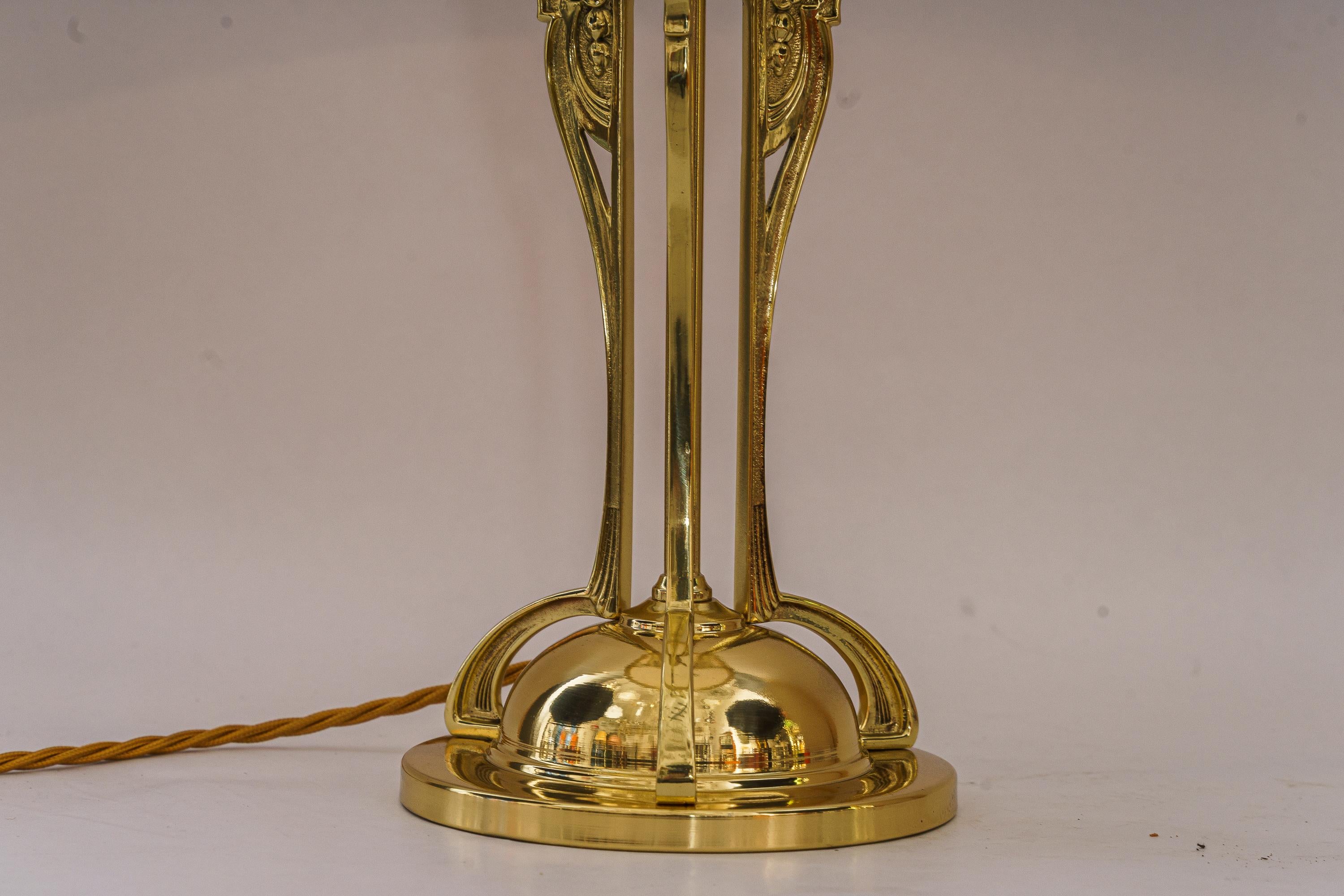 Art Deco brass table lamp vienna around 1920s For Sale 3