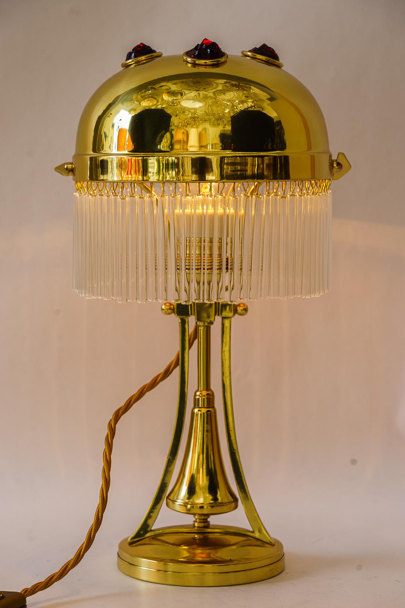 Art Deco brass table lamp vienna around 1920s For Sale 3