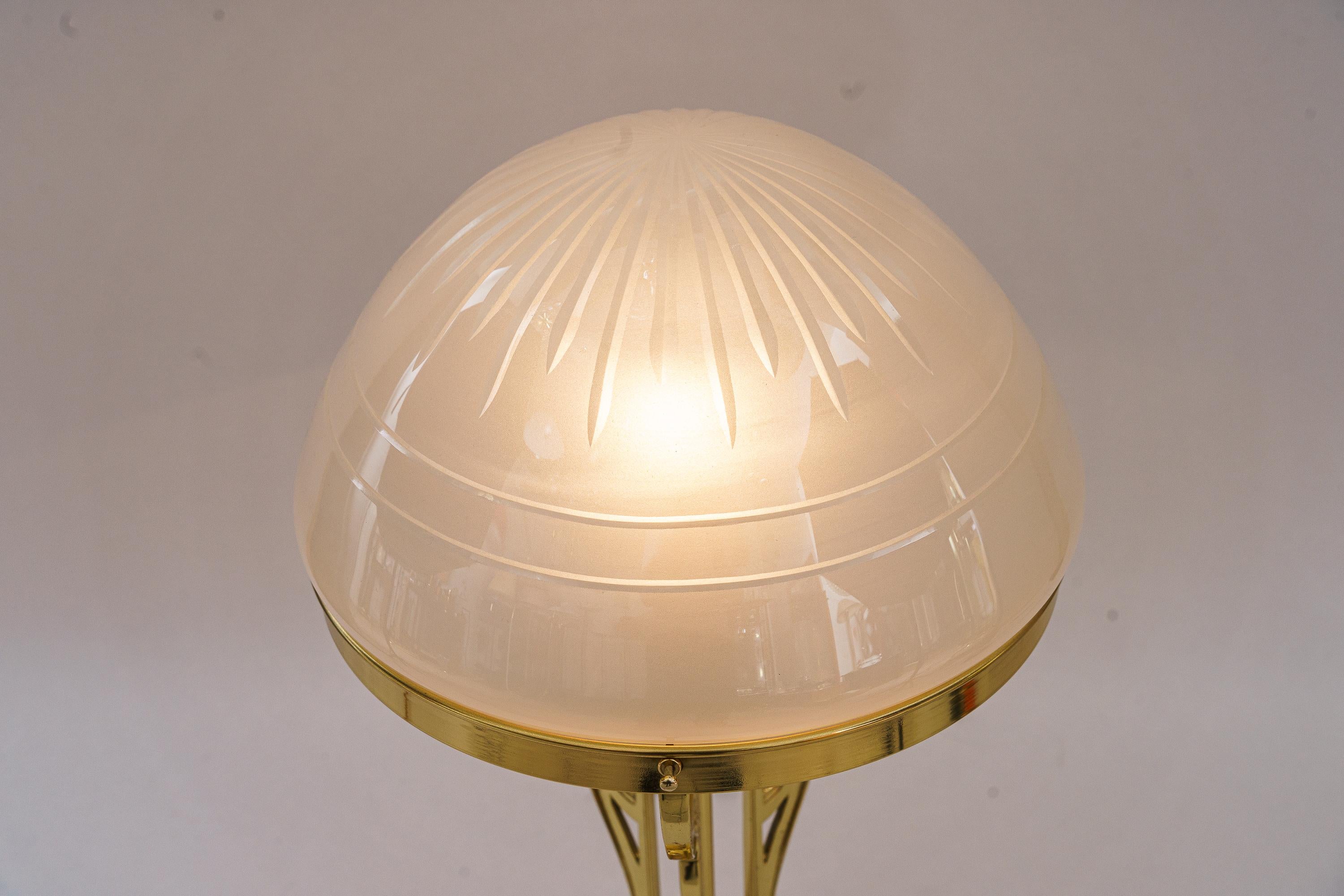 Art Deco brass table lamp vienna around 1920s For Sale 4