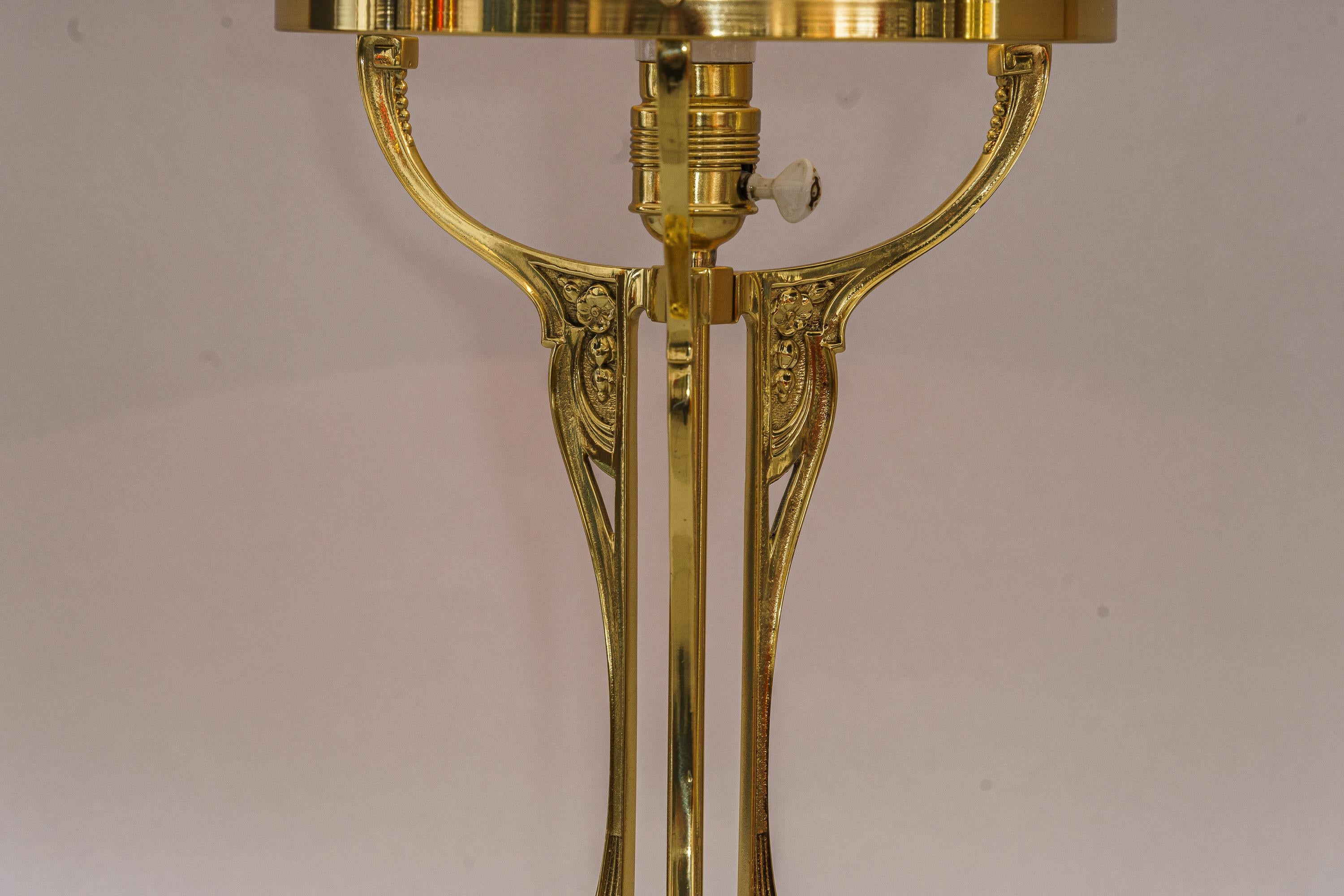 Art Deco brass table lamp vienna around 1920s For Sale 2