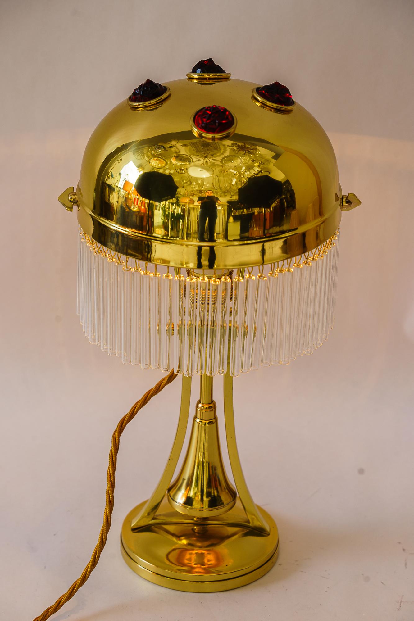 Art Deco brass table lamp vienna around 1920s For Sale 2