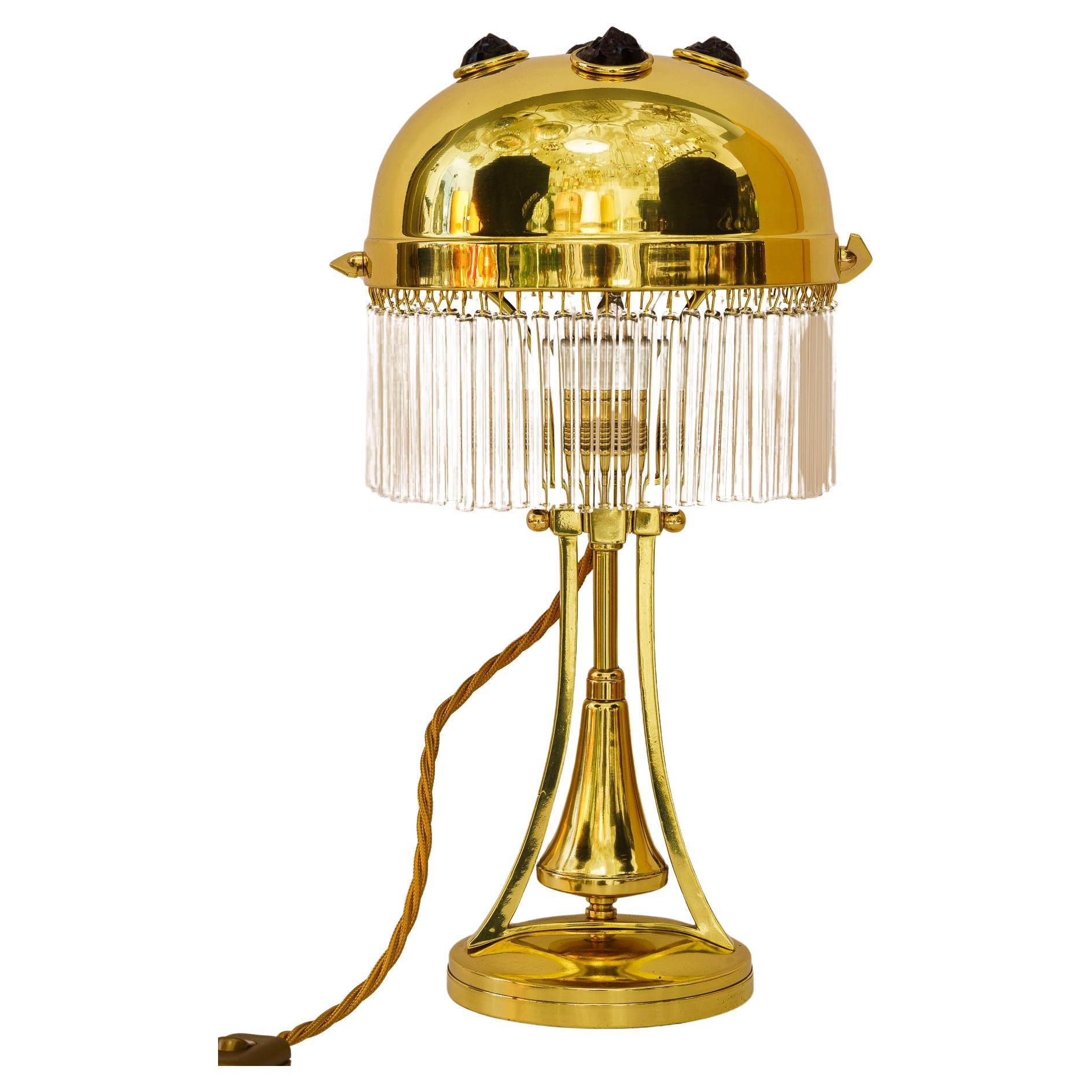 Art Deco brass table lamp vienna around 1920s For Sale