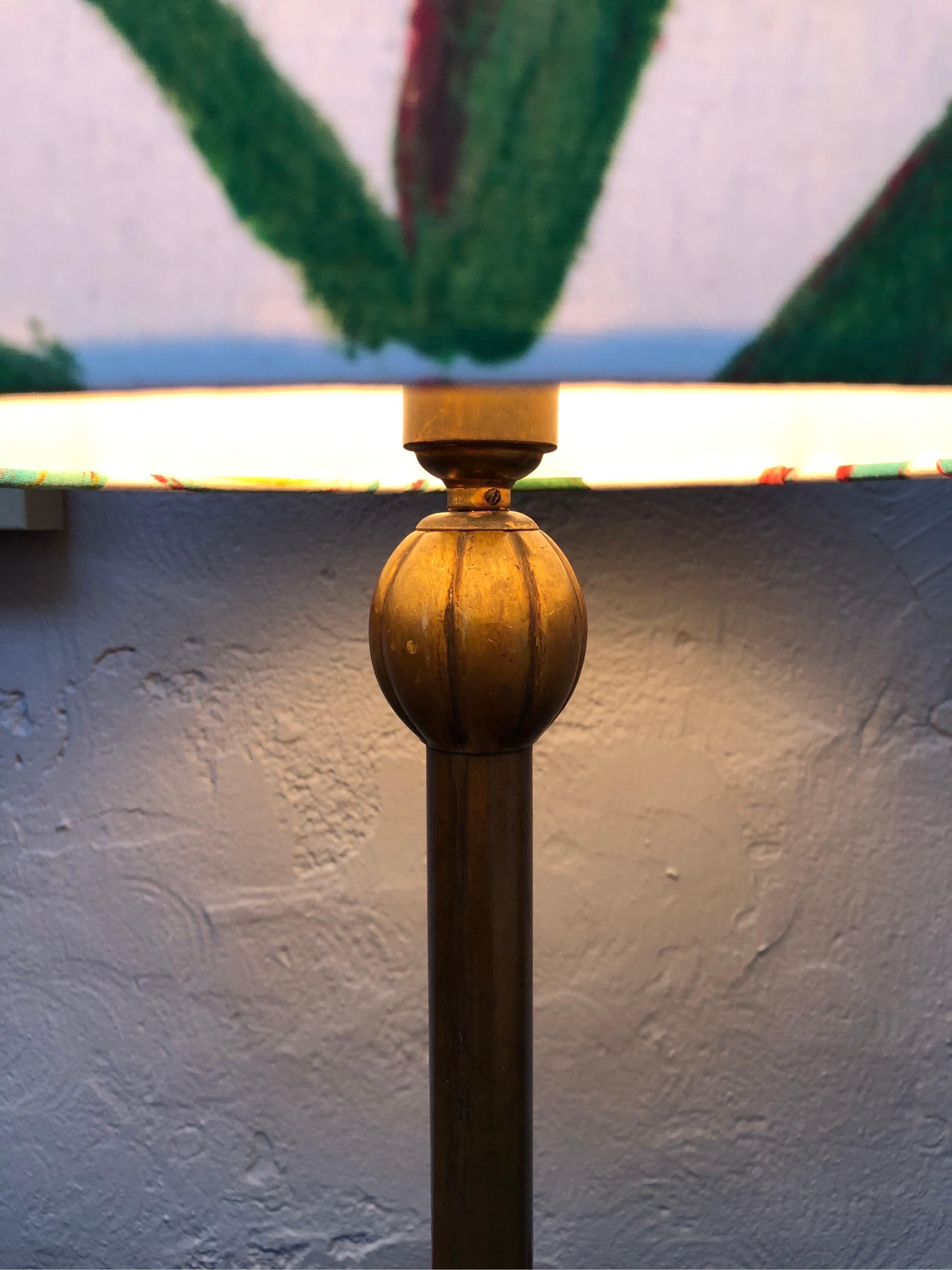Antique Danish Art Deco Brass Table Lamp For Sale 7