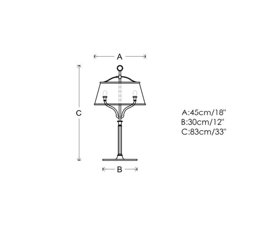 Art-Déco-Tischlampe aus Messing mit lackiertem Messingschirm (Geschnitzt) im Angebot