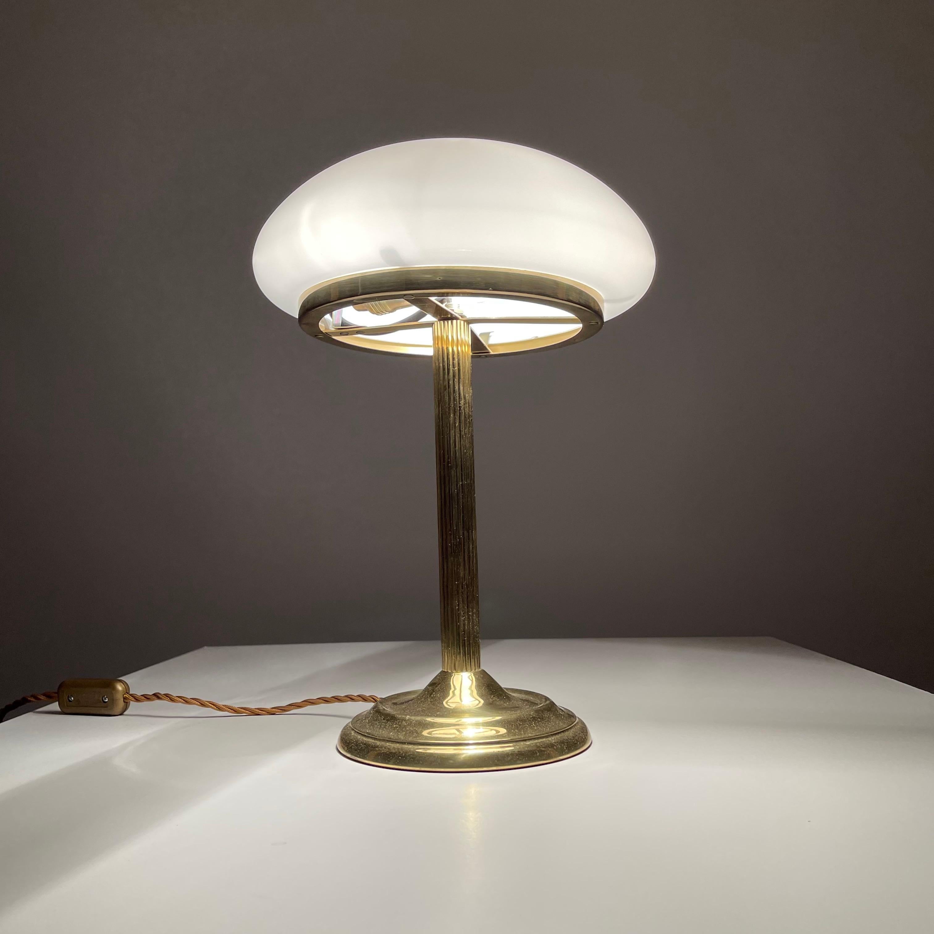 Art Deco Brass Table Lampe, Austria, 1970s For Sale 4