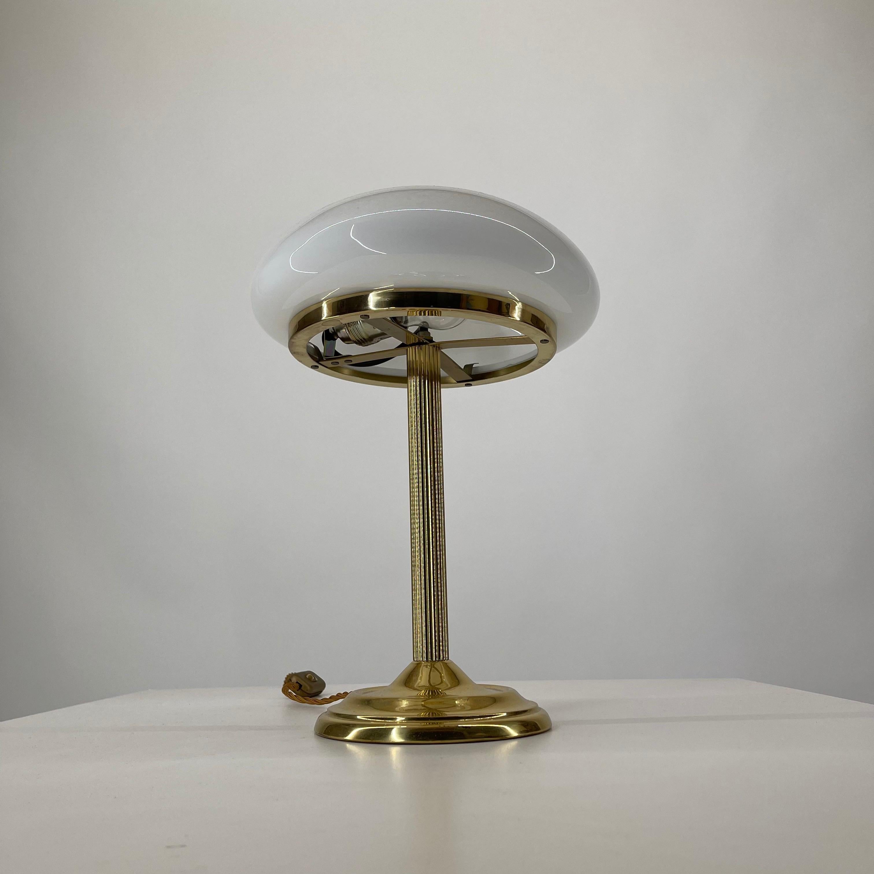 Austrian Art Deco Brass Table Lampe, Austria, 1970s For Sale