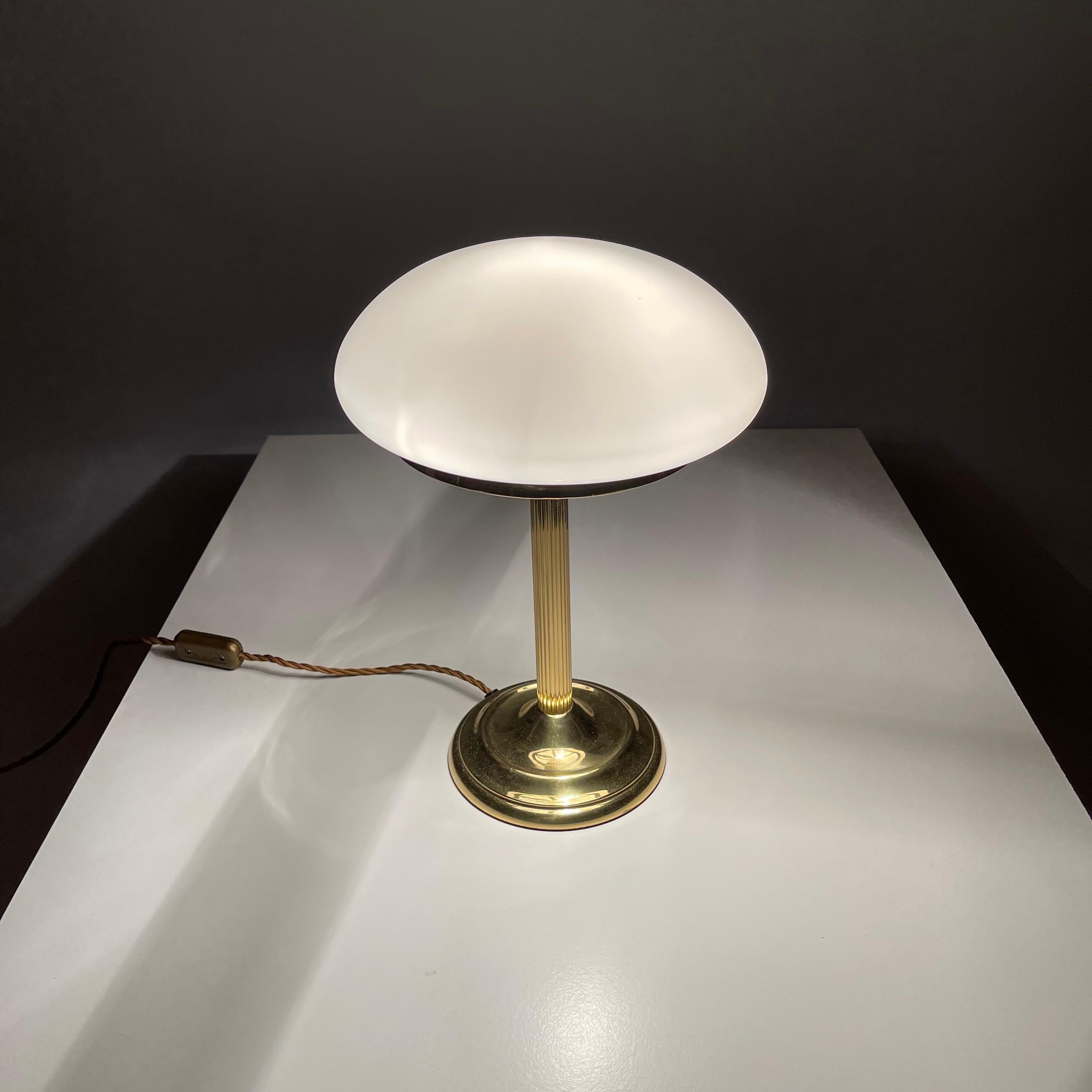 Art Deco Brass Table Lampe, Austria, 1970s For Sale 2