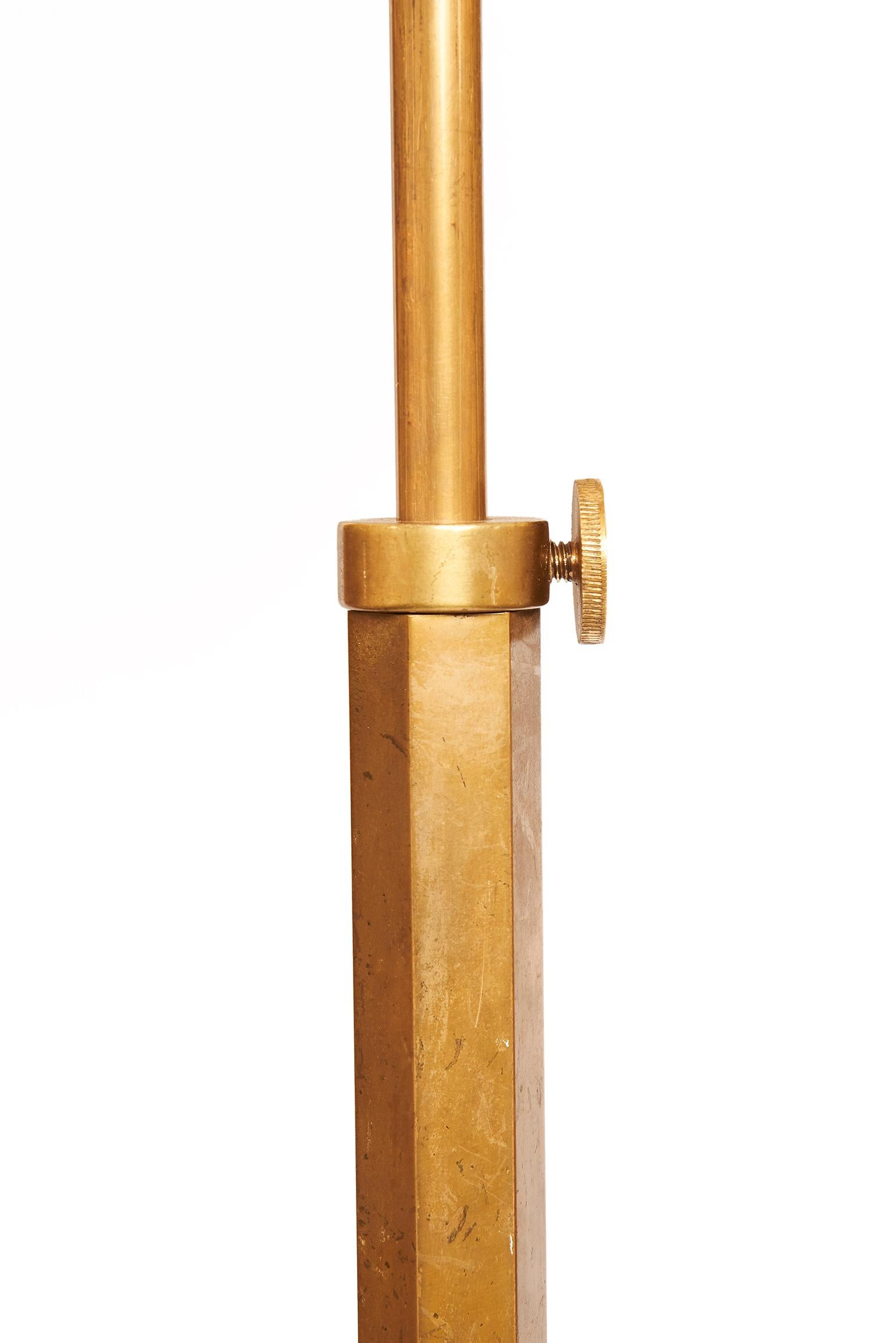 Art Deco Brass Telescopic Floor Lamp 2