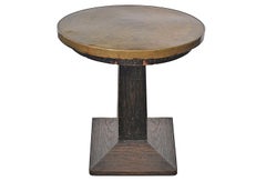 Art Deco Brass Top Occasional Table