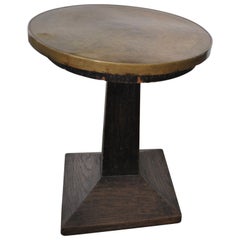 Art Deco Brass Top Occasional Table