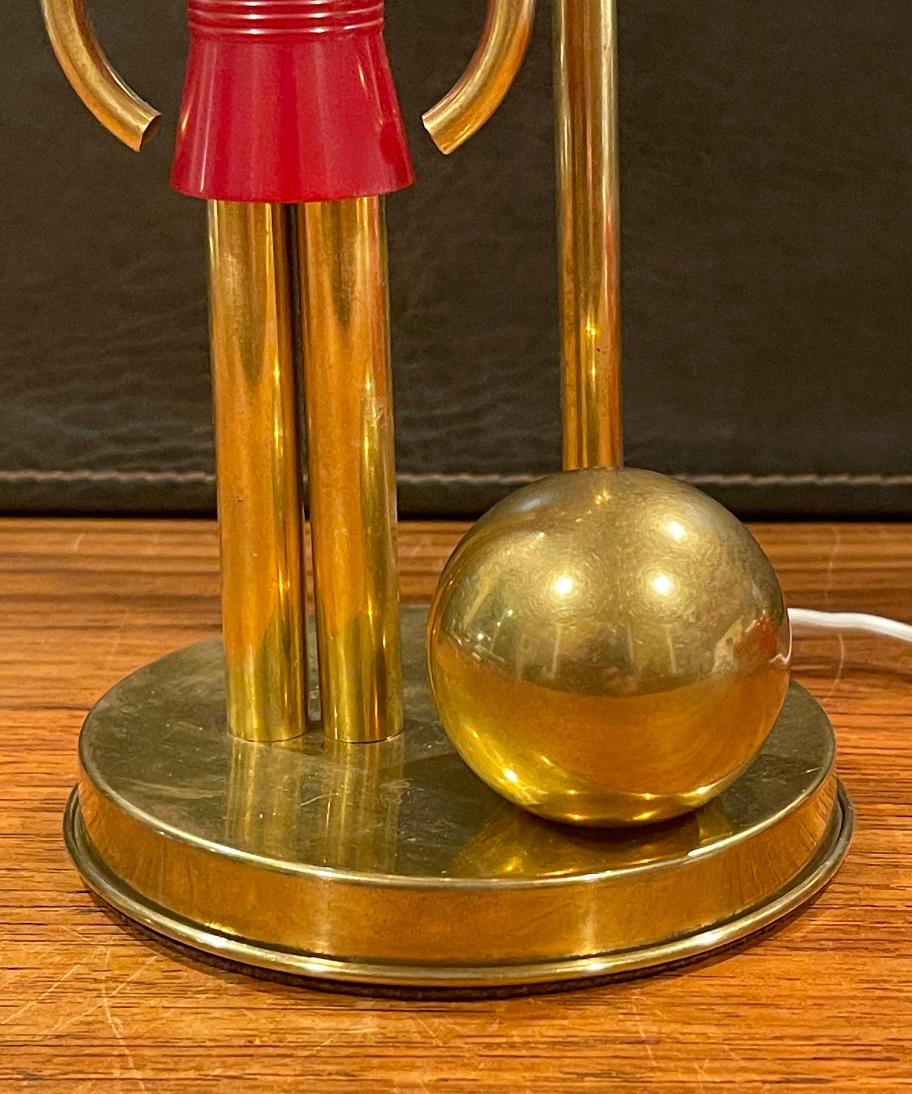 Art Deco Brass Toy Soldier Table Lamp by Walter Von Nessen for Chase For Sale 5