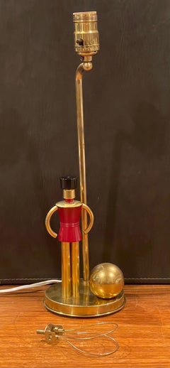 Art Deco Brass Toy Soldier Table Lamp by Walter Von Nessen for Chase