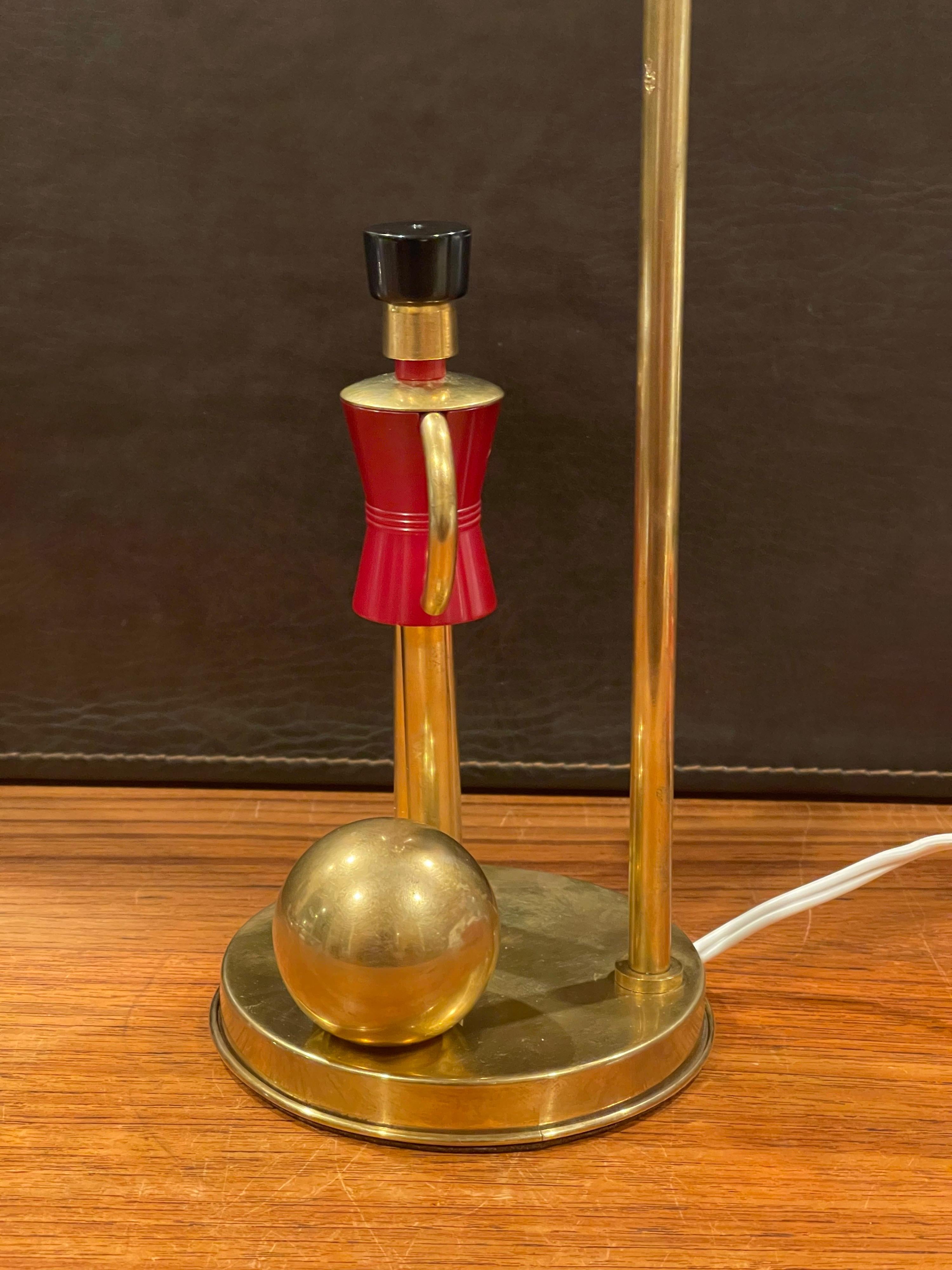 Art Deco Brass Toy Soldier Table Lamp by Walter Von Nessen for Chase For Sale 1