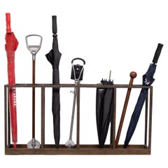 Art deco Brass Umbrella and walking stick stand  1930s Holland