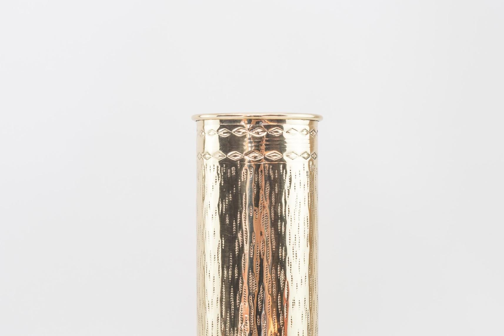 Art-Déco-Vase aus Messing, ca. 1920er Jahre (Poliert)