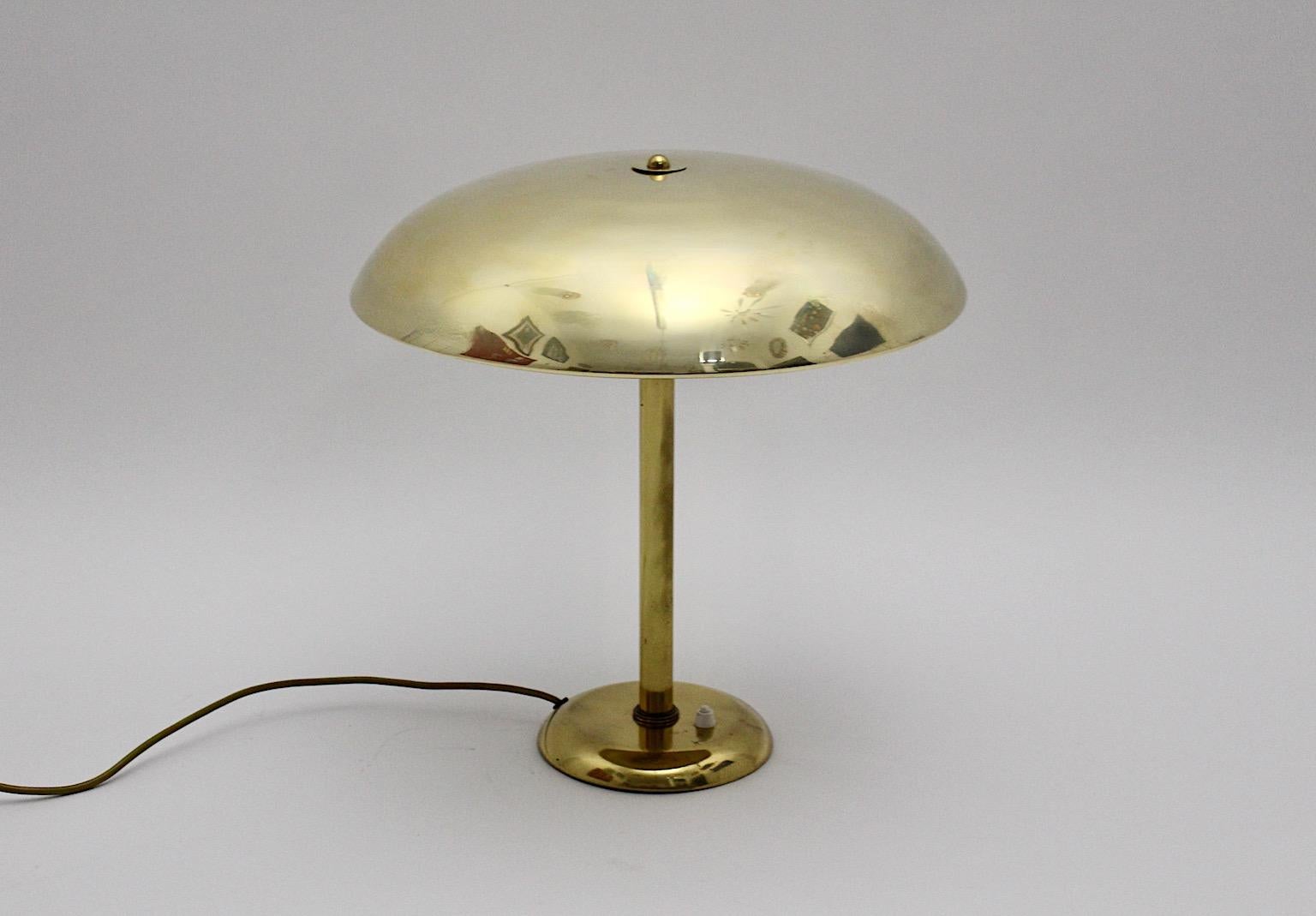 vintage brass mushroom lamp