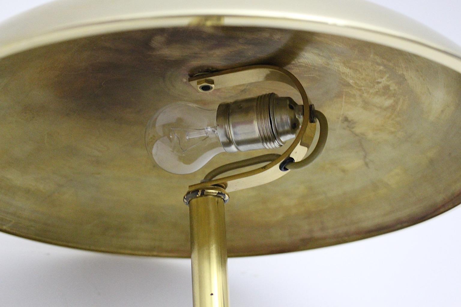 Art Deco Brass Vintage Mushroom Table Lamp Desk Lamp 1930s Vienna 1