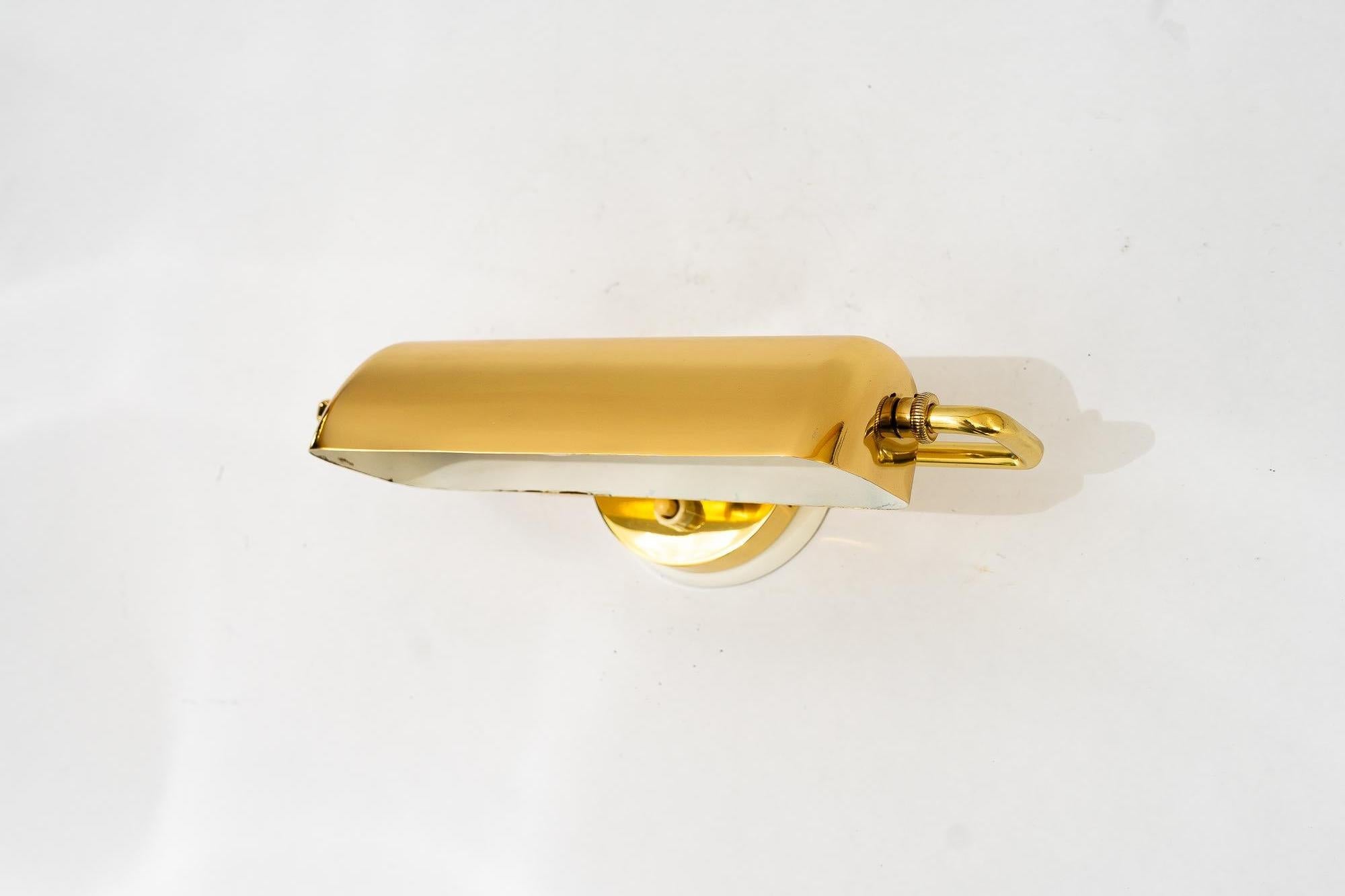 Art Deco Messing Wandlampe Wien um 1920s (Art déco) im Angebot