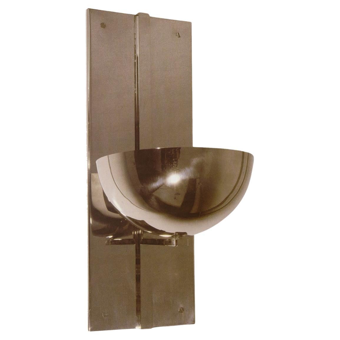 Art Deco Brass Wall Lamp, Wall Uplight, Re Edition For Sale