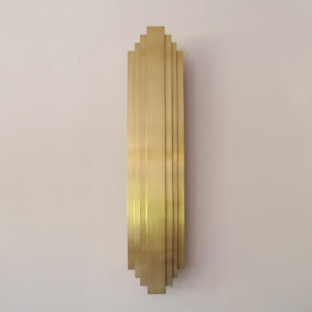 Art Deco brass wall sconce – Cassandre 1A  70 cm x L 16 cm For Sale 1