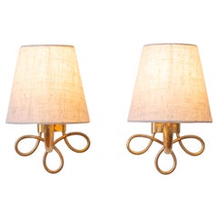 Art Deco Brass Wall Sconces - In the style of Jules Leleu - France 1930s
