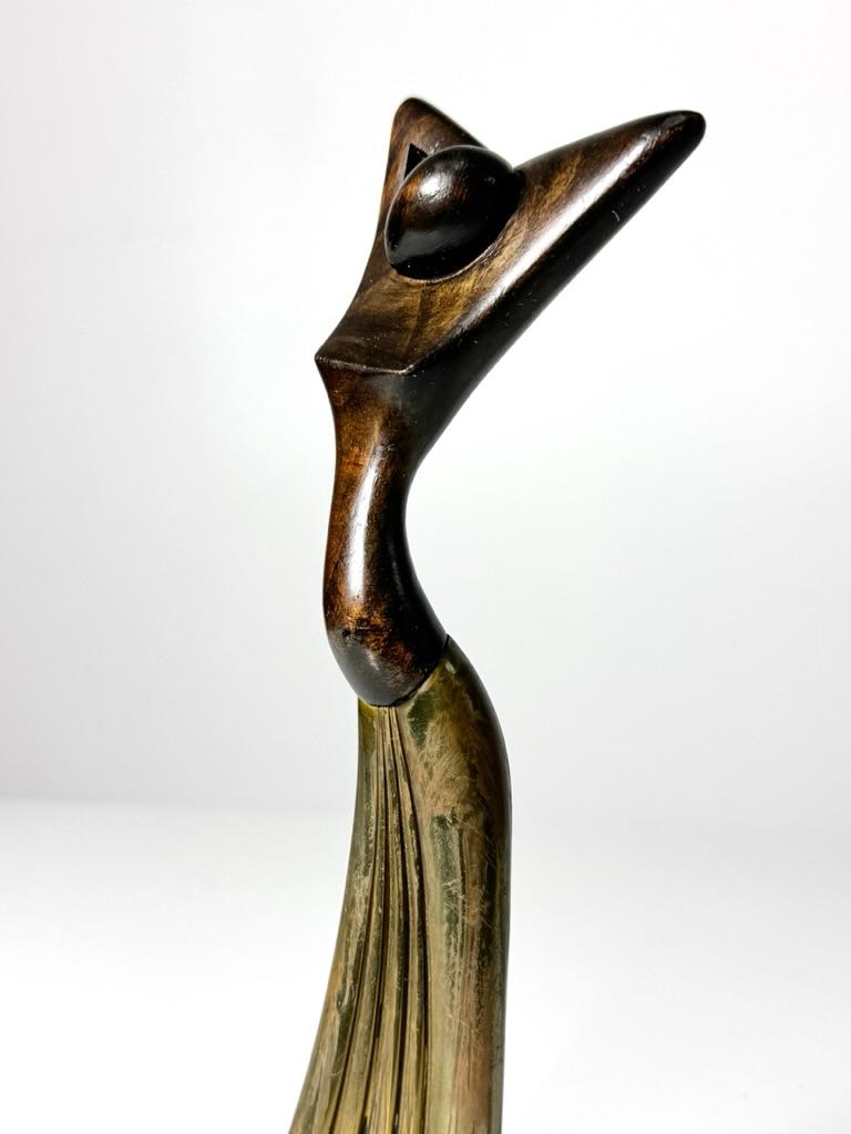 Art Deco Brass & Wood Figural Female Sculpture by Hagenauer Wien Austria 1930s For Sale 6