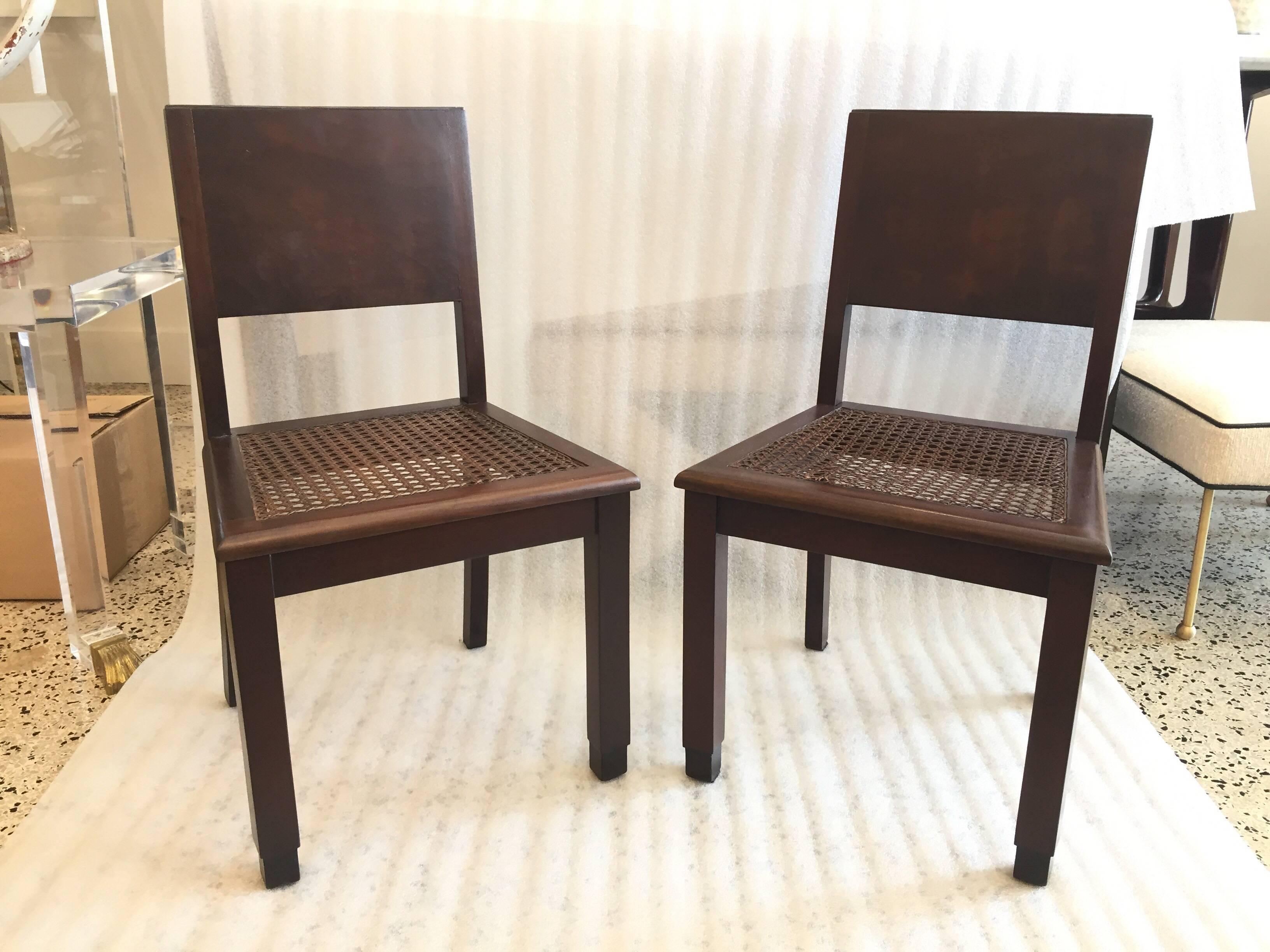 Art Deco Brazilian Hardwood Petite Chairs For Sale 4