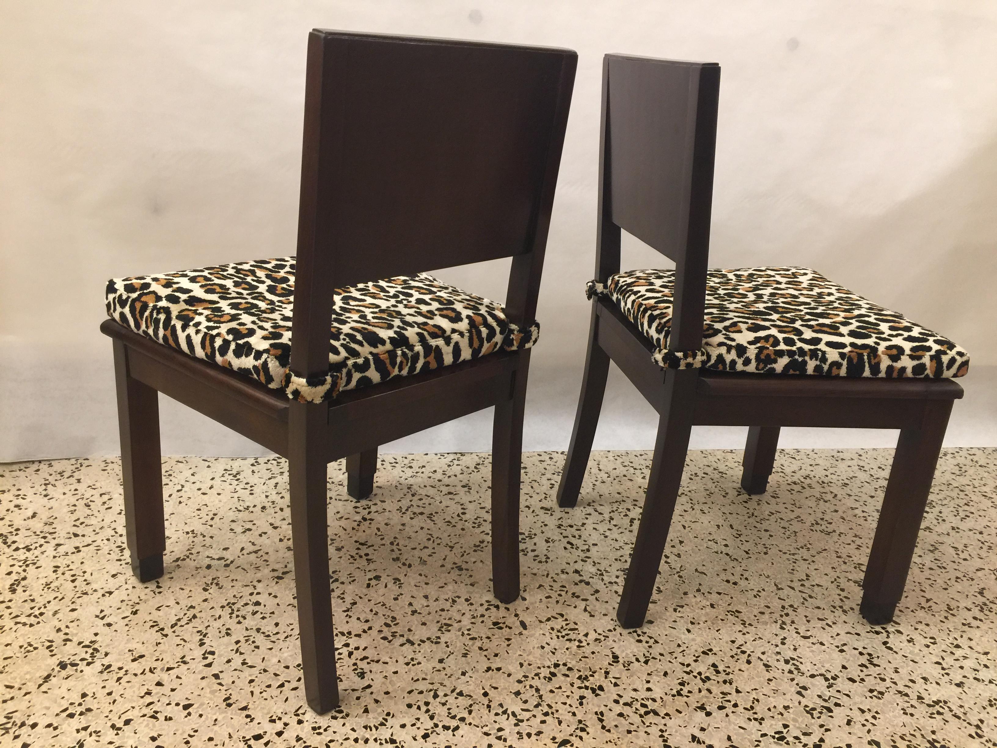 Mid-20th Century Art Deco Brazilian Hardwood Petite Chairs For Sale