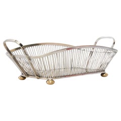 Cesta de pan Art Déco alpaca hacia 1920