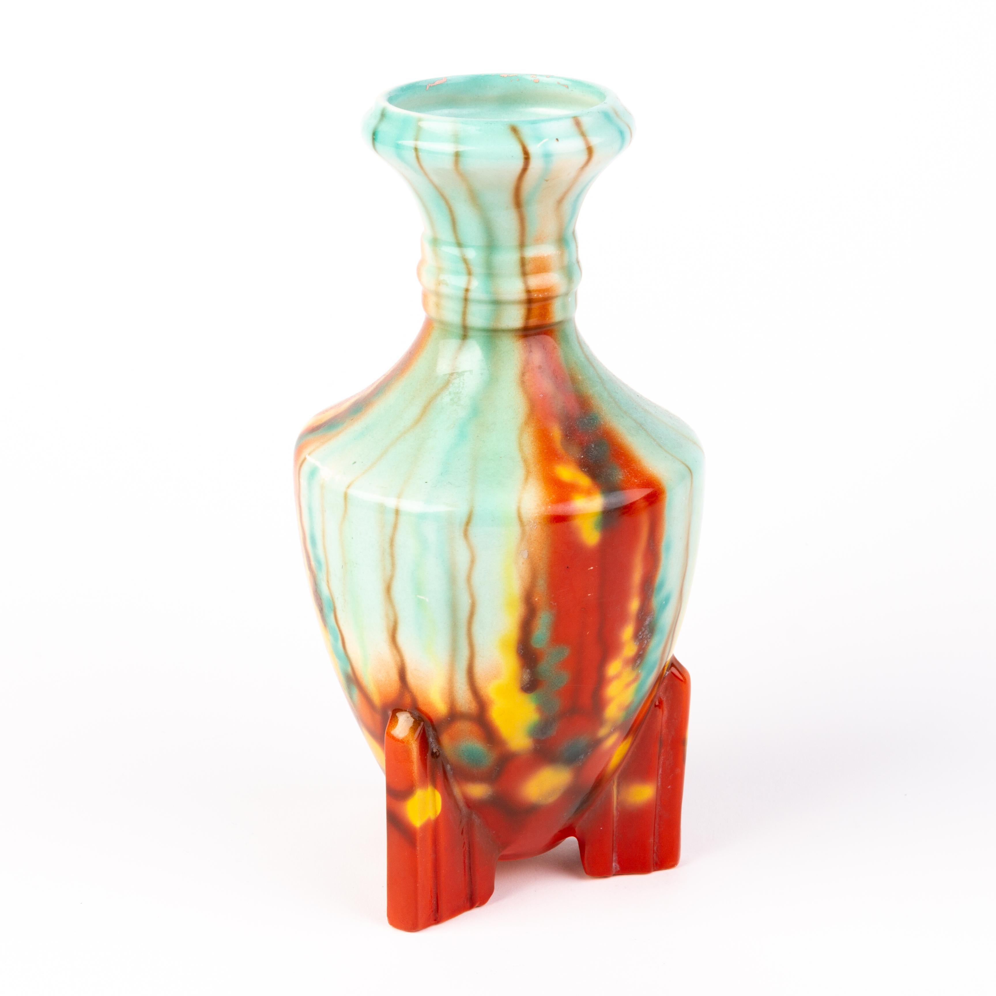 20th Century Art Deco Bretby Pottery Vase For Sale