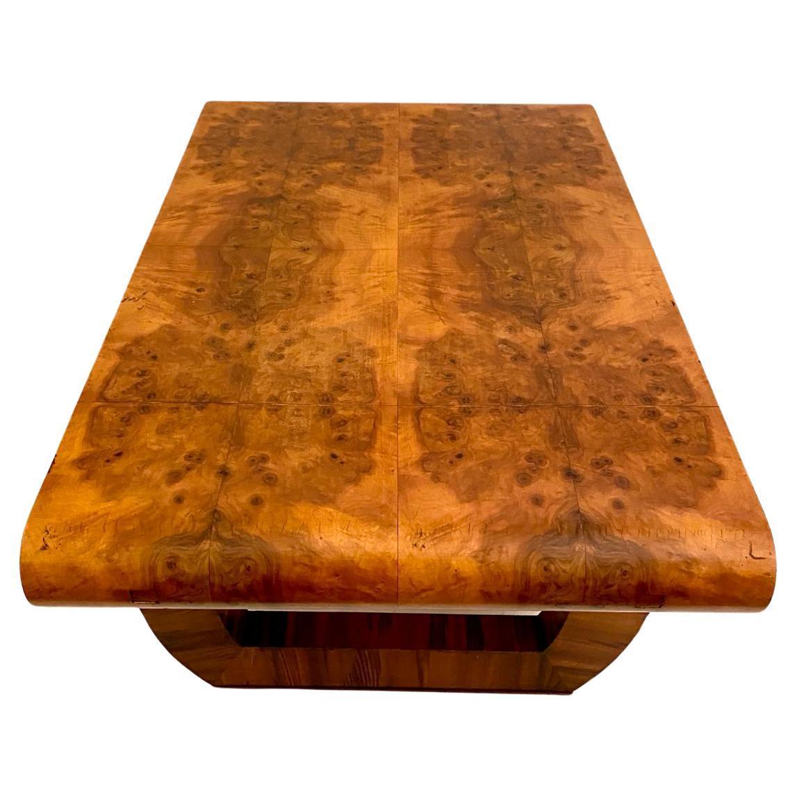 Mid-20th Century Art Deco Briar Root Dining Table, France, 1930s For Sale
