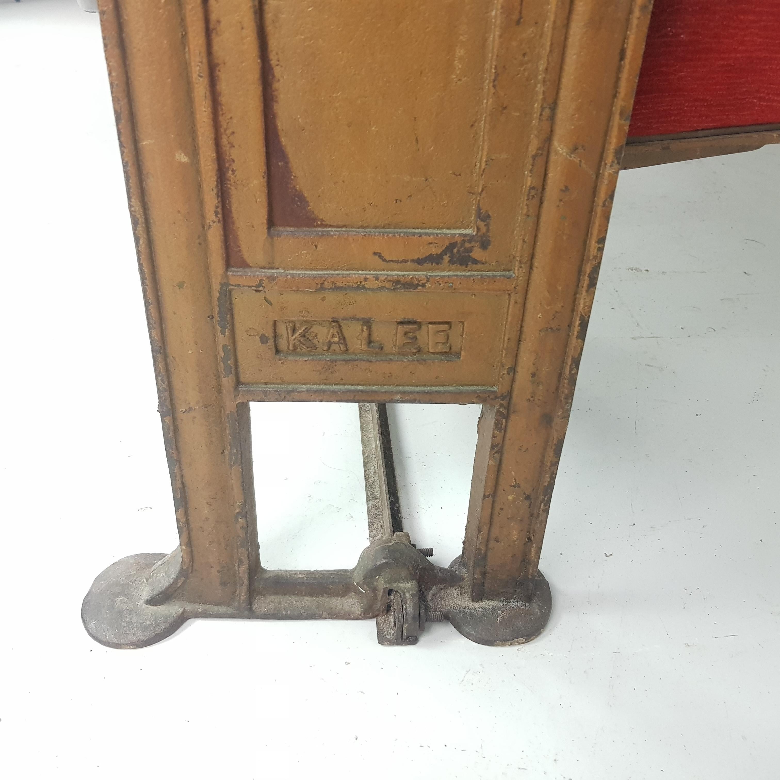 Art Deco British Red Velvet Cinema Seats For Sale 4