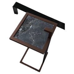 Art Deco Bronx Martini Table with Nero Marble Light Bronze