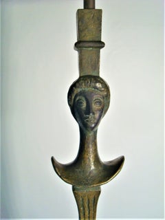 Lampadaire Art déco en bronze d'Alberto Giacometti, années 1920