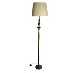 Lampadaire Art déco en bronze d'Alberto Giacometti, années 1920
