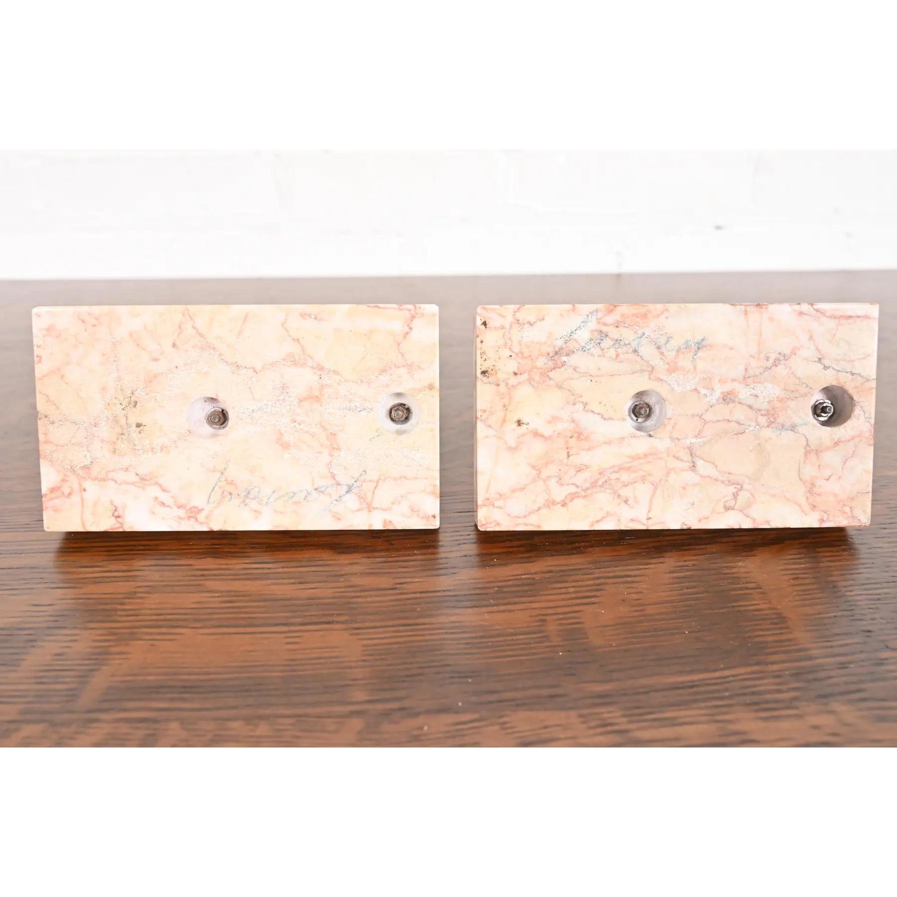 Art Deco Bronze and Marble Pheasant Bookends, Pair For Sale 5