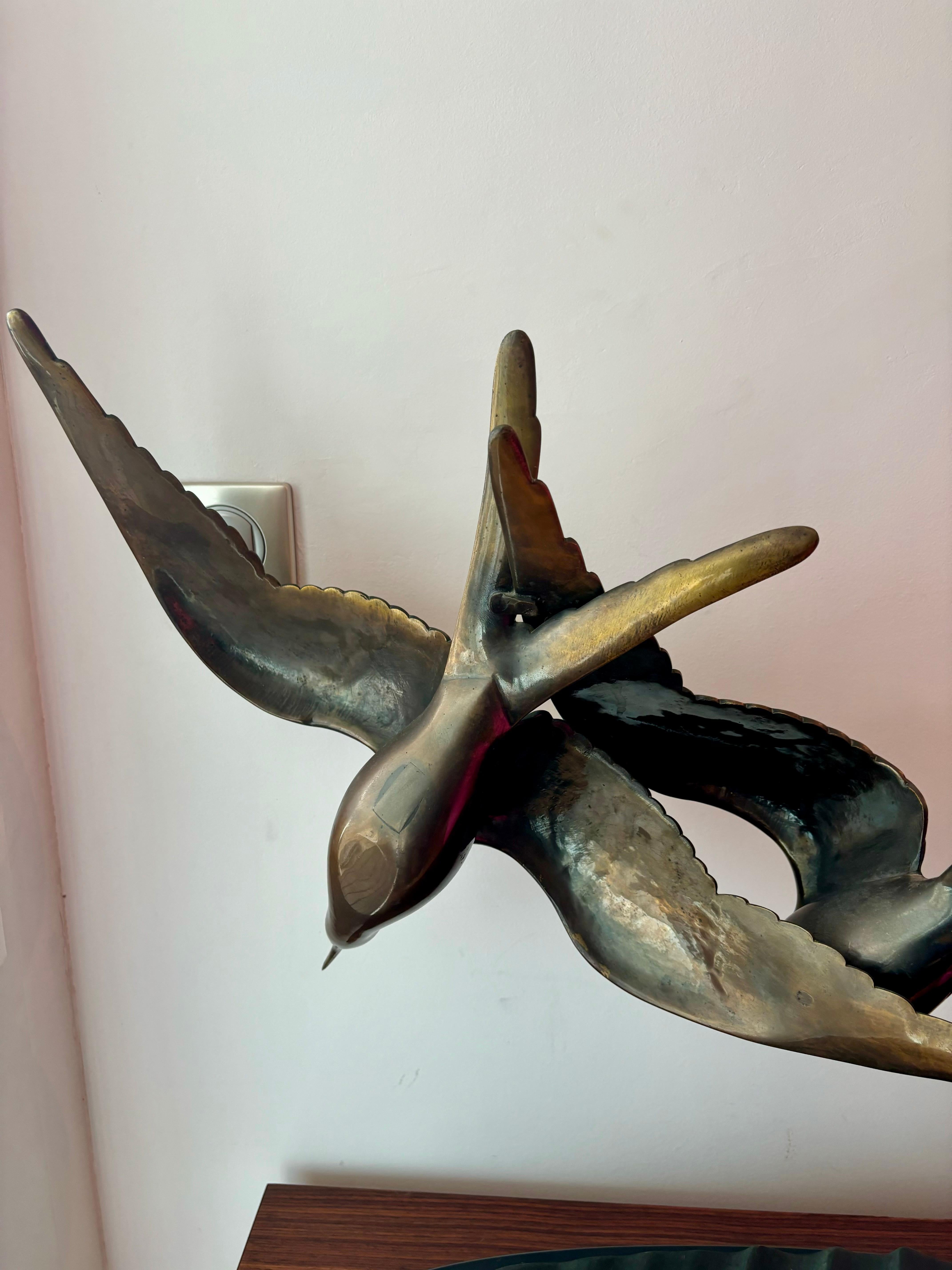 Art Deco Bronze and Marble Sculpture by Renéti For Sale 4