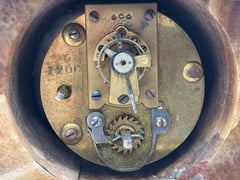 Orologio da tavolo Art Deco in bronzo e onice con figure femminili giapponesi Circa1920