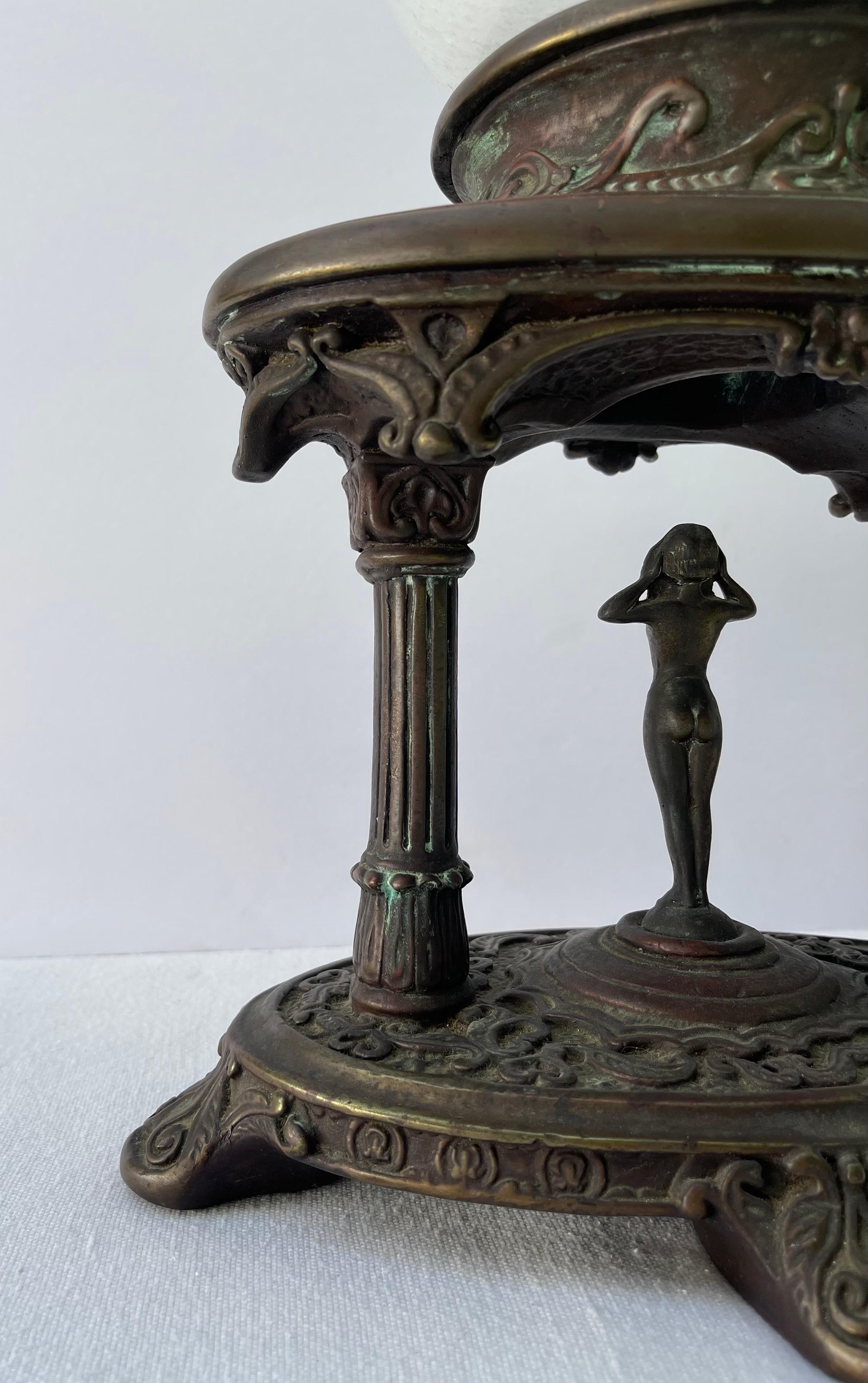 Lampe d'entreprise Art Déco en bronze en vente 3