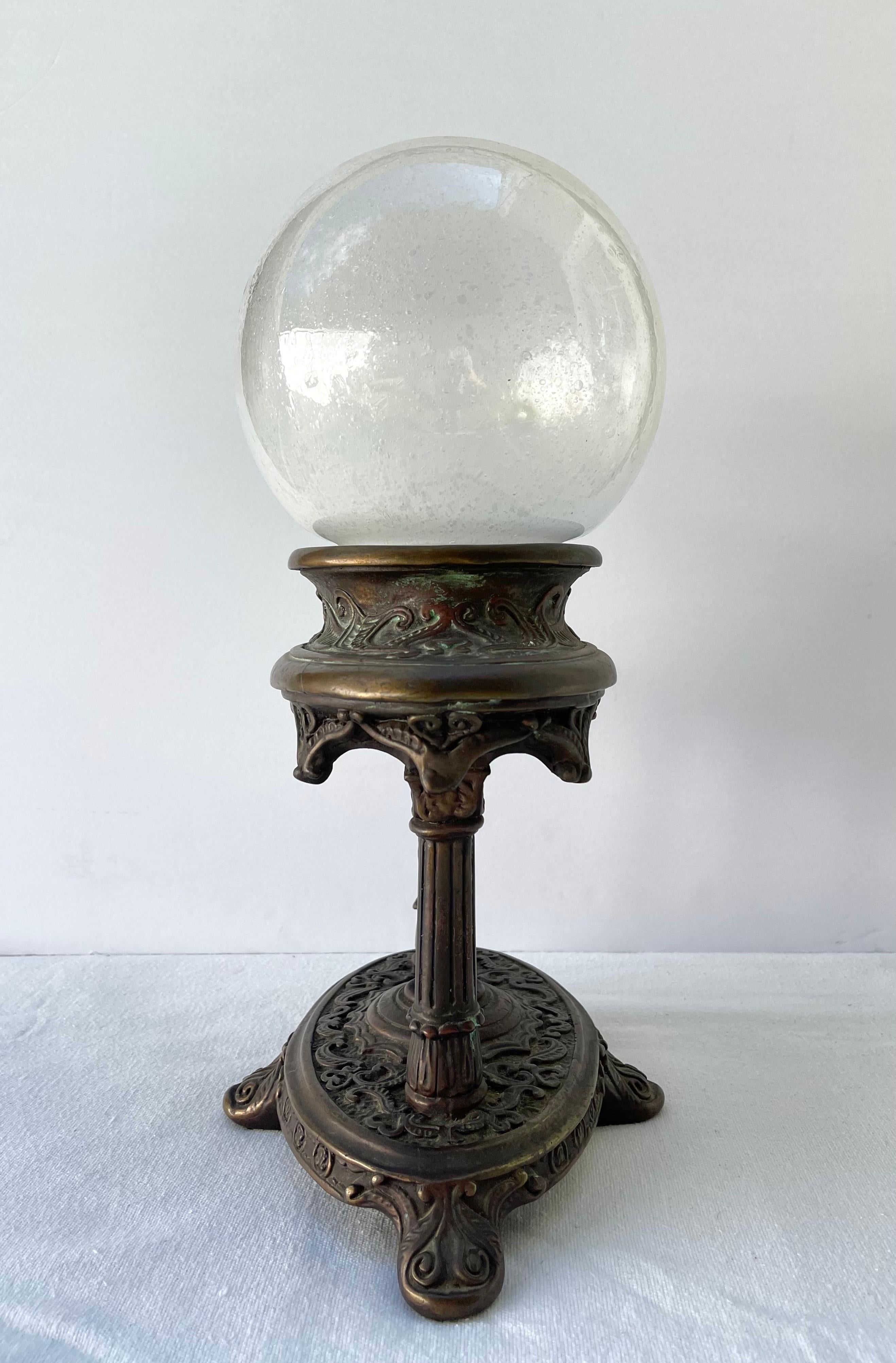 Art Deco Bronze Art Company Lamp In Good Condition For Sale In Redding, CT