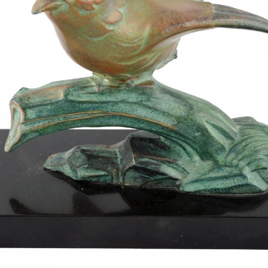 European Art Deco Bronze Bird, 20th Century For Sale